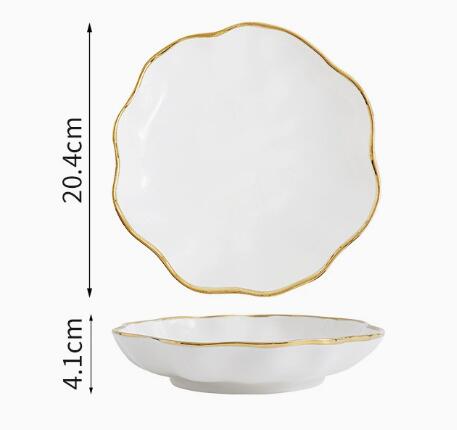 Assiette creuse blanche de 8 pouces
