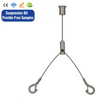 Kit de suspension réglable en acier inoxydable pour câbles, ensemble de suspension robuste pour lumières d'intérieur, œuvres d'art et plantes en pot