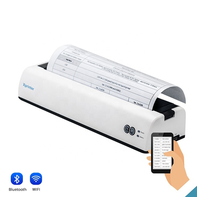 Xprinter XP-P81 Portable Rechargeable A4 Thermal Mini Printer Wireless Interface White Office Printing Machine