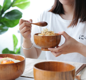 Tazón de Boda Clásico Hecho a Mano con Madera Natural Ecológica para una Alimentación Saludable - Product Image 5