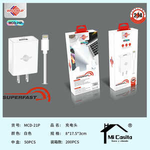 Chargeur USB simple Wisdomup Mcd-21p 5V 2A, entrée 110-240V, adaptateur de charge universel avec protection contre les surintensités - Product Image 3