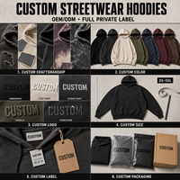 Sweat-shirts pour hommes personnalisés imprimés, 450 g/m², effet délavé soleil, coupe ample, 100 % coton, style hip-hop