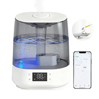 Humidificateur d'air silencieux OEM UVC commercial Wi-Fi 6L à brume froide, intelligent, ultrasonique, compatible Tuya et Alexa, 6 litres, pour grande pièce