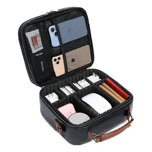 Portable Travel Cable Organizer Bag, Tech Storage Bag for Cord, Charger, Phone, Earphone and Electronic Accessories