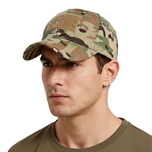 Casquette de baseball en jean camouflage 6 panneaux ajustée en coton respirant pour toutes les saisons, protection solaire extérieure, pour adulte - Product Image 1