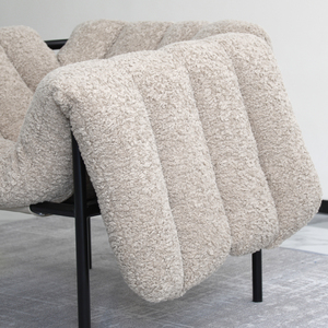 Sillón Reclinable Moderno Extra Grande con Estructura de Acero, Silla Mecedora de Tela para Interiores y Exteriores, Chaise Longue para Patio, Sala de Estar, Dormitorio - Product Image 3