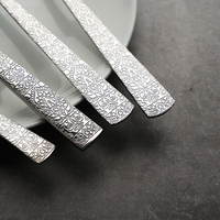 Service de Table en Argent, Acier Inoxydable, Design Créatif, Couverts Vintage de Luxe, Ensemble de Couverts pour Mariage et Traiteur