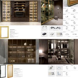 ตู้กระจกบานเลื่อนอลูมิเนียมกรอบประตูกระจกอลูมิเนียมโปรไฟล์สำหรับตู้กระจก - Product Image 5