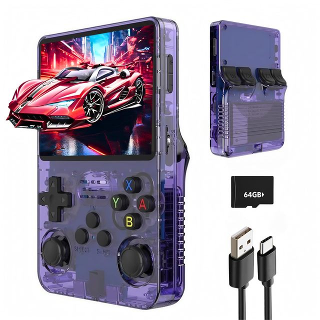 15000+ Games 64GB 3.5inch IPS Screen R36S Portable Video Handheld Game Players Game Boy 128G Console R36S