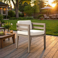 Canapé d'extérieur en teck massif de luxe, résistant aux intempéries, meubles de jardin et de terrasse