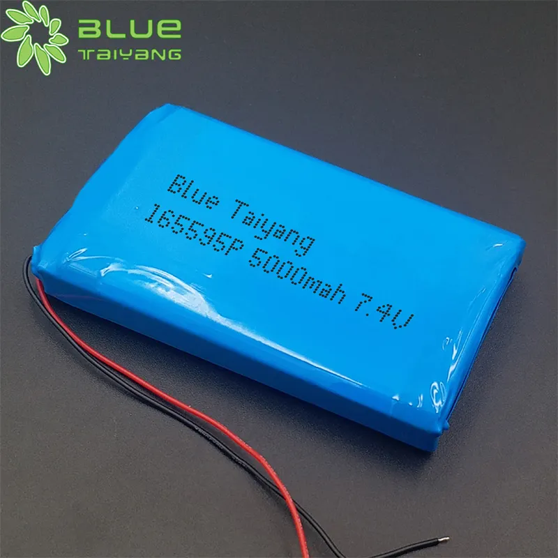 165595p بطارية ليثيوم بوليمر قابلة للشحن ليثيوم ايون خلية 5000 mah 7.4 v 5000 mah