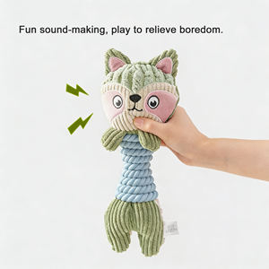 Mainan Tali Kapas untuk Anjing Bergaya Kartun Hewan Ramah Lingkungan, Menarik, Tahan Lama, Interaksi Gigitan, Mengatasi Kebosanan - Product Image 6