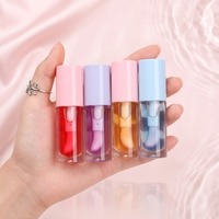 Huile à lèvres liquide vegan rose changeant de couleur, blush liquide transparent, marque privée