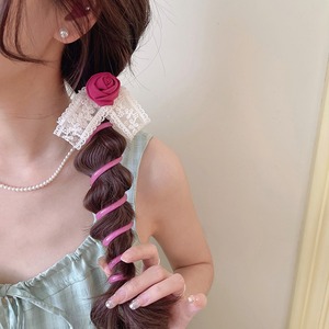 Mode doux dentelle fleur élastique téléphone <span class=keywords><strong>fil</strong></span> <span class=keywords><strong>cheveux</strong></span> cravates mignon téléphone ligne élastique <span class=keywords><strong>cheveux</strong></span> corde - Product Image 1
