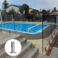 Support de verre carré à fixation au sol en acier inoxydable 2205 304 316 pour clôture de piscine, balcon, balustrade en verre, garde-corps