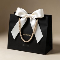 Sacs de shopping personnalisés pour mariage avec poignées en ruban et nœuds, sacs cadeaux roses spéciaux pour le jour de votre mariage