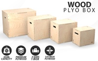 Caja plyo de madera de alta calidad de fábrica 3 en 1, caja pliométrica de entrenamiento y acondicionamiento de salto para entrenamiento