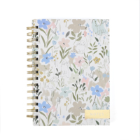 Carnet à spirales de haute qualité avec couverture rigide, estampage à chaud doré, logo personnalisé, format A4, vente en gros, journal pour étudiants