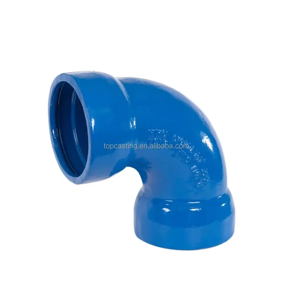 SO2531 EN545 ductile iron pipe fittings double socket bend all flange tee