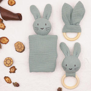 <b>Baby</b> Security Blanket <b>Muslin</b> Loveys <b>Babies</b> Girls Boy Unisex Soft Backing Stuffed Plush Cuddle Newborn Blankie - Product Image 3