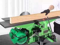 Raboteuse à bois plate de 210 mm avec base et double rail de glissement, 220 V monophasé, machine à bois combinée, scie à bois électrique