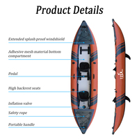 2023 vendeur chaud 3.8M x 95Cm 2 personnes en plein air lac rivière Sport pêche côtes bateaux gonflables de chine canoë Kayak vitesse radeau Kaya