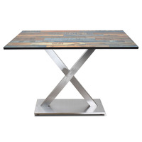 Table moderne en acier de forme X personnalisée de haute qualité à vendre