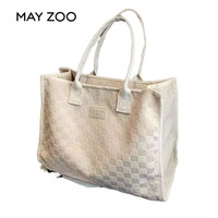 Sac fourre-tout sur mesure MAY ZOO 2026, nouvelle tendance, mode, vente en gros, grande taille, résistant à l'eau, automne, PVC, doublure en feutre non tissé, pour femmes