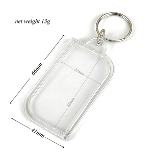 Porte-clés en acrylique personnalisé, grand format, en plastique, avec insert photo, pour cadre photo DIY, vente en gros, pas cher - Product Image 4