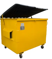 Benne à chargement frontal pour l'extérieur, empilable, en acier et en métal, poubelles à chaîne pour ferraille, chariot élévateur, poubelles