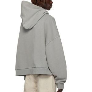 Prix d'usine, sweat à capuche personnalisé, grande taille, épaules tombantes, coupe ample, en molleton de coton, pour homme - Product Image 3