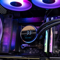 Refroidisseur de processeur liquide VALKYRIE GLA-360 BLACK AIO avec écran numérique intelligent, conception modulaire magnétique, refroidisseur d'eau pour jeux ARGB 360 mm