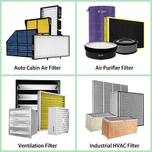 AGF 20x20 กรอบกระดาษแข็งจีบ HVAC AC เตากรองอากาศคาร์บอนก่อน