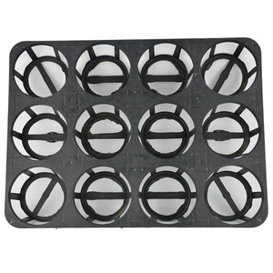 Fabricant en gros de pots et de plateaux à fleurs en plastique recyclé <span class=keywords><strong>noir</strong></span> à 6, 9, 12, 15 et 24 trous - Product Image 1