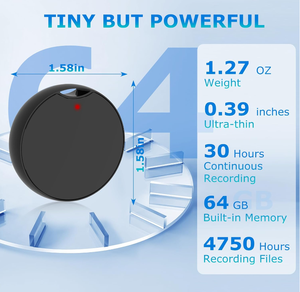 Mini grabadora <span class=keywords><strong>de</strong></span> <span class=keywords><strong>voz</strong></span> <span class=keywords><strong>espía</strong></span> <span class=keywords><strong>de</strong></span> 64GB con metal magnético y grabación automática para reuniones profesionales Tiempo <span class=keywords><strong>de</strong></span> grabación <span class=keywords><strong>de</strong></span> 70H MP3 WAV OEM ODM - Product Image 2