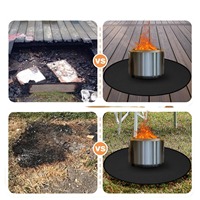 Tapis de protection pour foyer extérieur 36 pouces, double face, ignifuge, en fibre de verre, résistant à la chaleur, imperméable, antidérapant, pour terrasse, patio, barbecue