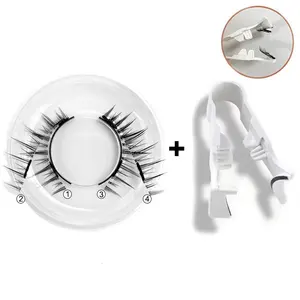 Wholesale Quantum Invisible Eyelashes No Glue No Eyeliner Private Label Vegan False Lashes Magnet Natural Magnetic Eyelashes