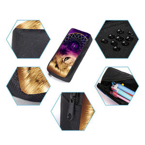 مجموعة حقيبة أزياء <span class=keywords><strong>Dreamnet</strong></span> وWolf من ثلاثة حقائب بسحاب بنمط الكرتون مع بطانة بوليستر مضادة للماء - Product Image 6