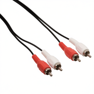 Cable de audio estéreo 2x RCA macho a 2x RCA macho de 3 metros negro - Product Image 1