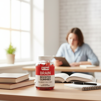 Bonbons gélifiés OEM/ODM aux saveurs de fruits, gommes nootropiques pour la mémoire, la concentration et l'énergie des adultes, naturelles et végétaliennes