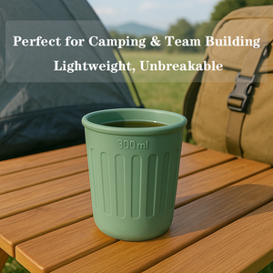 Vaso de Silicona para Exteriores de 300 ml, Libre de BPA, Irrompible, con Logotipo Personalizado, Ecológico, Ideal para Camping, Senderismo, Viajes y Uso Diario - Product Image 3