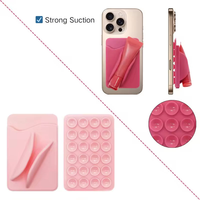 Ventouse en silicone personnalisée pour rouge à lèvres brillant à lèvres pochette pour téléphone carte de crédit pochette en silicone baume à lèvres glaçure porte-carte