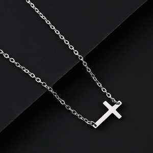 Ywyougang Collier minimaliste en acier inoxydable plaqué or avec chaîne à maillons, pendentif religieux délicat pour femme, cadeau de bijoux - Product Image 2