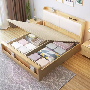 <span class=keywords><strong>เตียง</strong></span>ไม้ทึบสองชั้นพร้อมลิ้นชักอเนกประสงค์แบบยืดได้เฟอร์นิเจอร์ห้องนอนที่เรียบง่ายหรูหราทันสมัย - Product Image 4