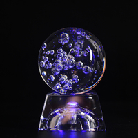 50mm 60mm 80mm clair cristal naturel bulle sphère Feng Shui Style traditionnel Laser verre Air bulle boule pour la décoration