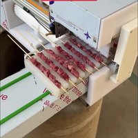 Machine à fabriquer des brochettes en bambou Jinchin pour bœuf, agneau, poulet et calmar - Haute capacité 1800-3000 pièces/h 220V/380V