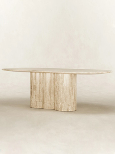 Mẫu bàn ăn hình oval lớn bằng đá cẩm thạch hiện đại, phong cách biệt thự, gió yên tĩnh, đá tự nhiên hình hang động, dành cho phòng ăn, căn hộ panel. - Product Image 6