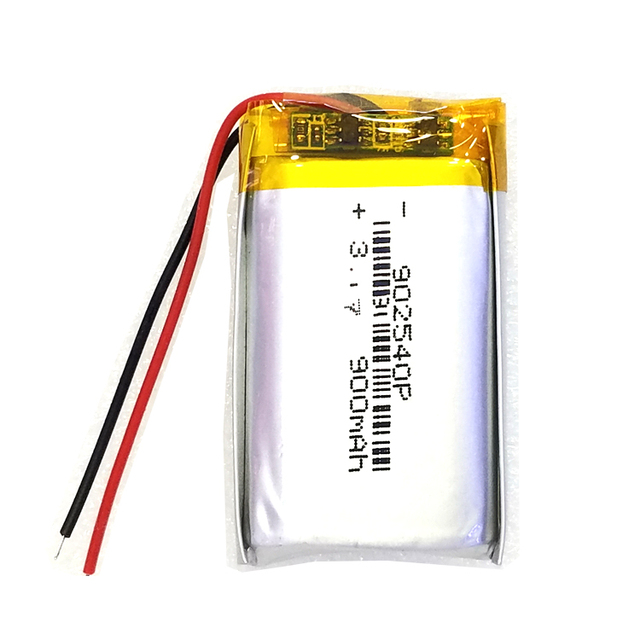 Lipo Battery 3.7v 800mah 902540 900mAh Rechargeable Battery for GPS Tracker LiPo Lithium Ion Battery 800mAh 3.7V 902540