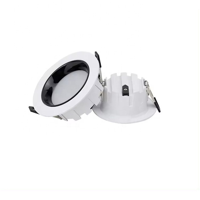 Embedded Commercial Home Ceiling Spotlight Anti-Glare Black White 7W SMD IP20 Led Downlight Ultra Thin