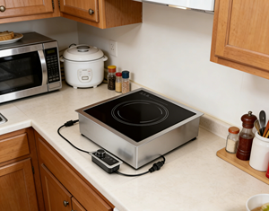 Built-in Commercial Induction Cooktop 3500W Single Burner With Separate Control Box 4 Digital <b>LED</b> Display ODM/OEM Commercial Ind - Product Image 2